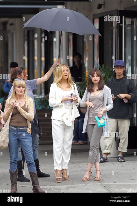 Kate Hudson And Ginnifer Goodwin On Set Filming A Scene For Their New Comedy Movie Something