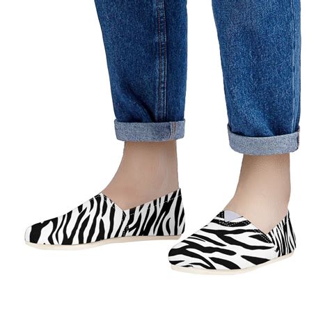 Zebra Shoes Women Shoes Shoes With Zebra Women Canvas Etsy