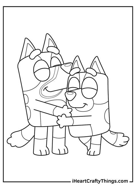 Printable Bluey Coloring Page