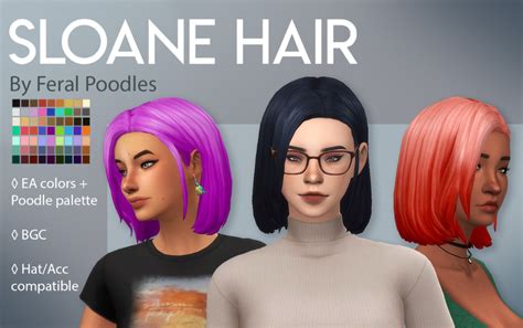 Feralpoodles Sloane Hair Ts4 Maxis Match Cc A My Sims 4 Cc