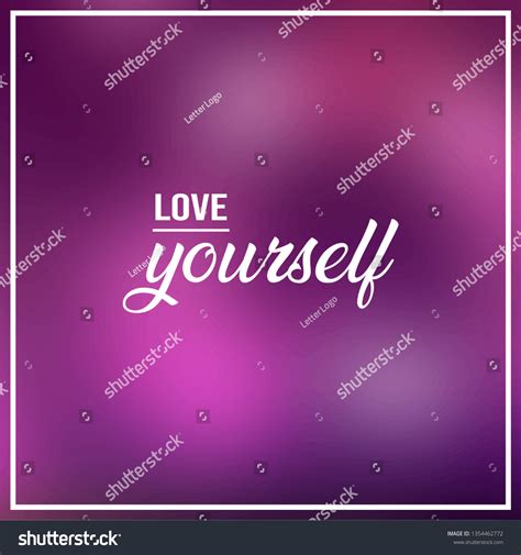 Love Yourself Life Quote Modern Background Stock Vector Royalty Free