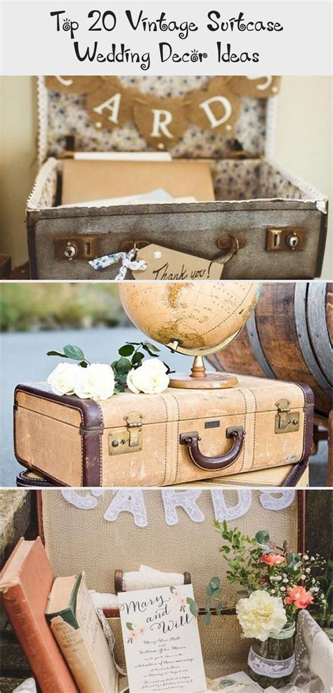 26 Vintage Suitcase Wedding Decor Images