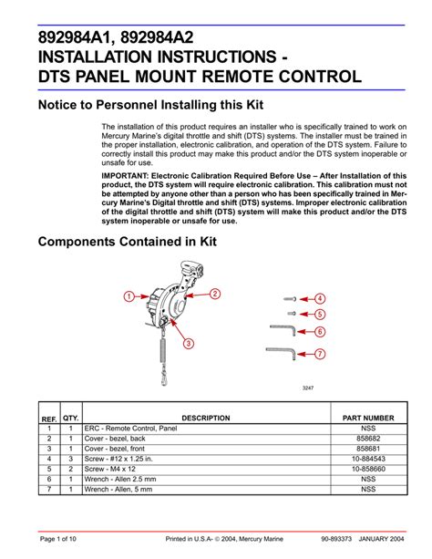 Dts Panel Remote Control Installations Manualzz