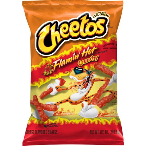 Cheetos Crunchy Cheese Flavored Snacks Flamin Hot Flavored 8 1 2 Oz Cheese And Puffed Snacks