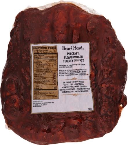 Boar S Head Bold Pitcraft Slow Smoked Turkey Fresh Sliced Deli Meat