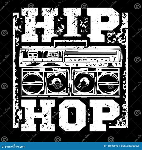 Hip Hop Print Stock Vector Illustration Of Poster Patch 136599596