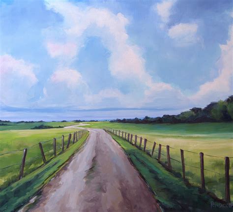 Paintings In Oil Large Rural Landscape In Oil The Journey Begins Here