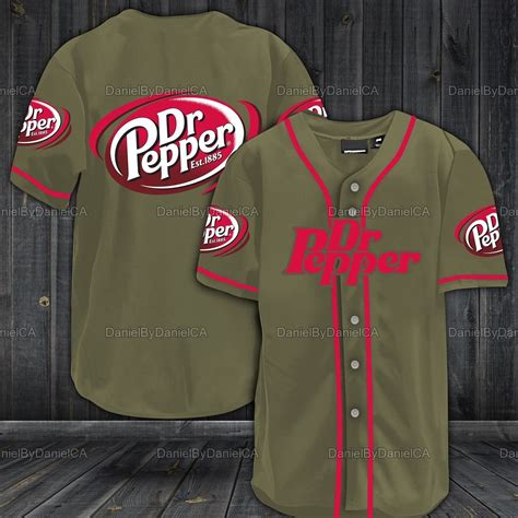 Dr Pepper Baseball Camicia Jersey Camicia Da Uomo Dr Pepper Etsy
