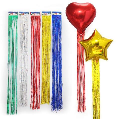 5set 25cm Tassel Balloon Star Shape Foil Balloons With Tassel Kids Toy