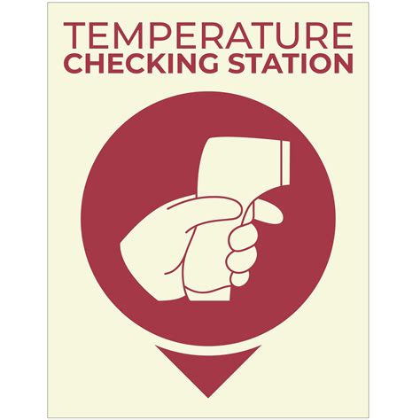 Temperature Checking Station Poster Plum Grove