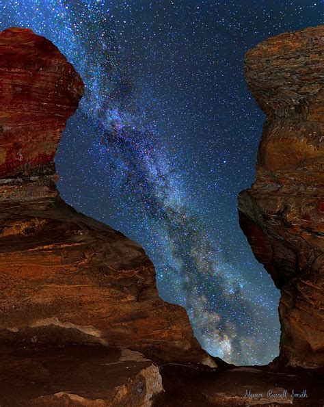 The Milky Way And Sandstone Rock Formation The Milky Way W Flickr