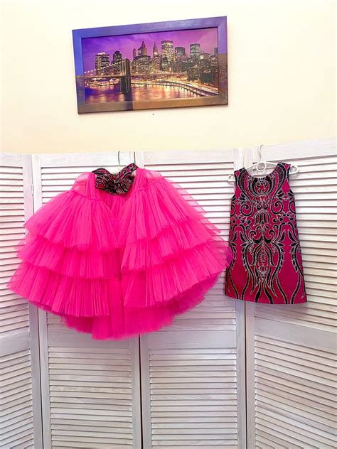 Hot Pink And Black Glitter Pageant Fun Fashion Outfit With Etsy