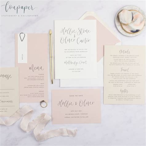 Wedding Stationery Collection The Hollie Calligraphy Wedding