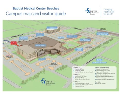 Parking And Campus Map Baptist Medical Center Beaches Florida