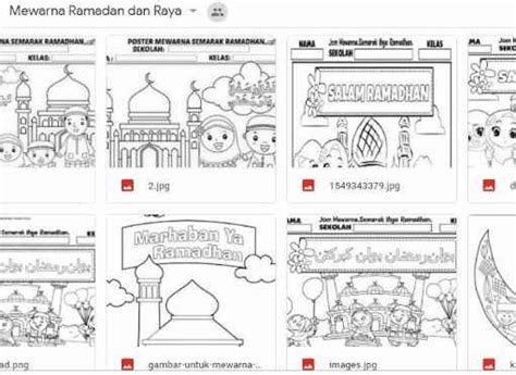 Gambar Mewarnai Tema Menyambut Ramadhan