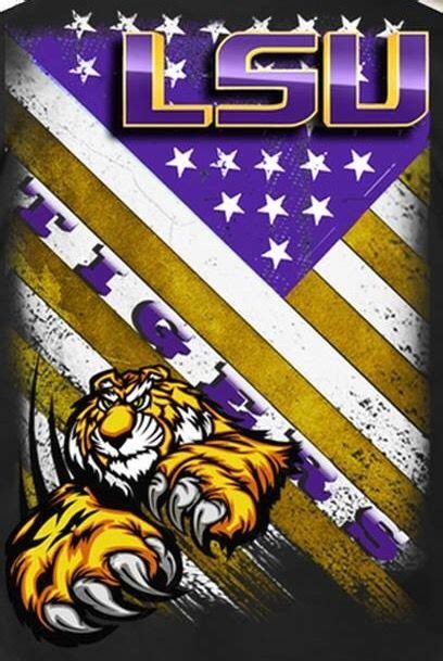 Ncaa 5 Panel Canvas Print Wall Art Lsu Tigers Art Lsu Tigers Logo