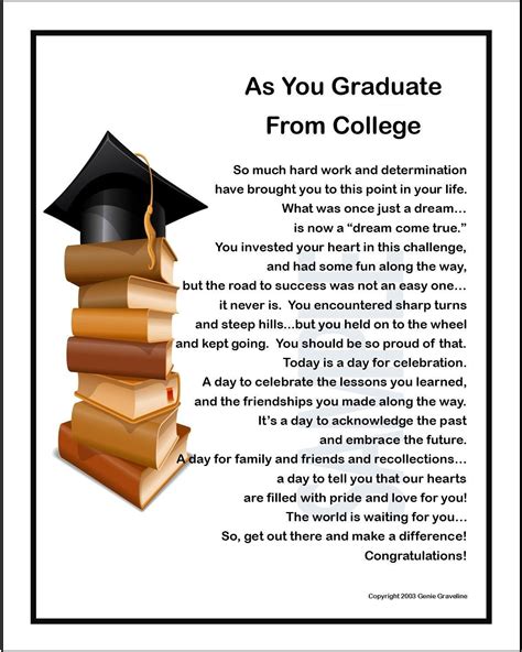 Poem For College Graduation Digital Download Graduation T Present
