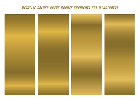 Bright Metallic Golden Gradients Set Download Free Vectors Clipart