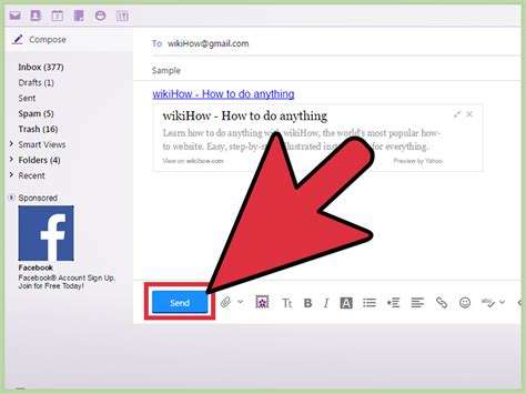 How to Hyperlink in Yahoo Mail: 9 Steps (with Pictures) - wikiHow
