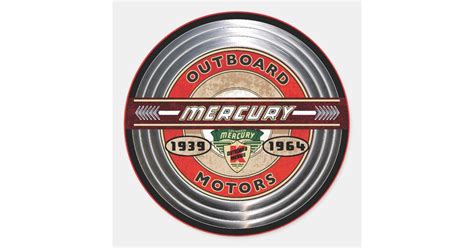 Vintage Mercury Outboard Motors Sign Classic Round Sticker Zazzle