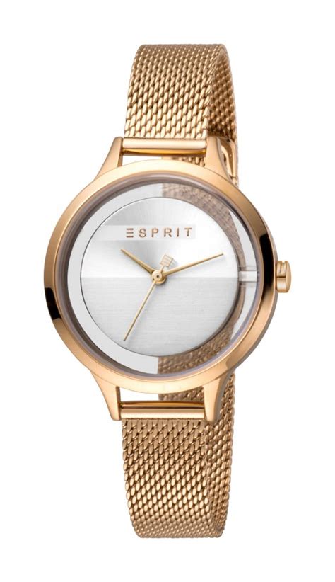 Hodinky Esprit Es Lucid Silver Rosegold Mesh Es1l088m0035 Moloko