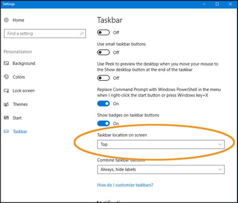 How To Move Taskbar Windows 10