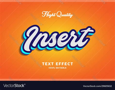 Insert Text Effect Editable Text Royalty Free Vector Image