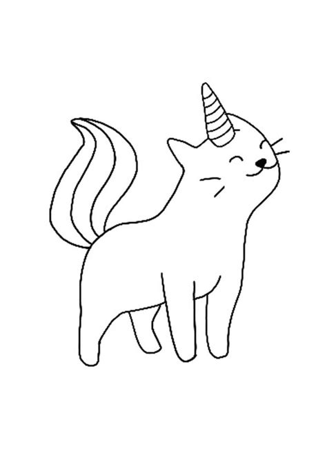 Unicorn Cat Coloring Pages | Cat coloring page, Unicorn coloring pages