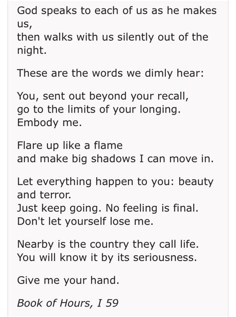 Go To The Limits Of Your Longing One Of My Favorite Poems By Rainer