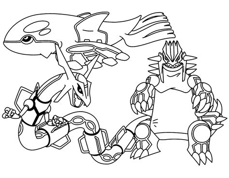 I originally drew these pokemon coloring pages back when my son was young enough to actually consider coloring them. Legendary Pokemon Coloring Pages Rayquaza - Through the ...