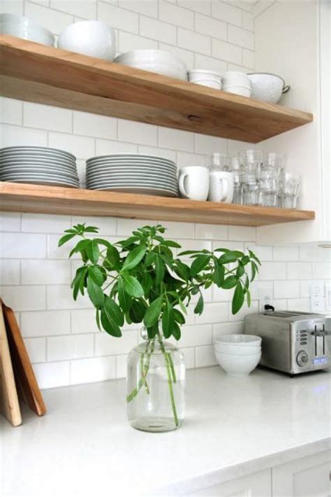 Stylish Kitchen 7 Natural Wood Floating Shelves Ideas Trendsurvivor