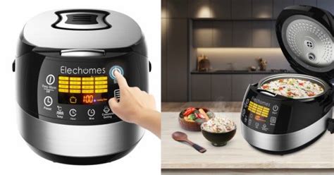 Elechomes LED Touch Control Electric Rice Cooker Just 49 99 Shipped