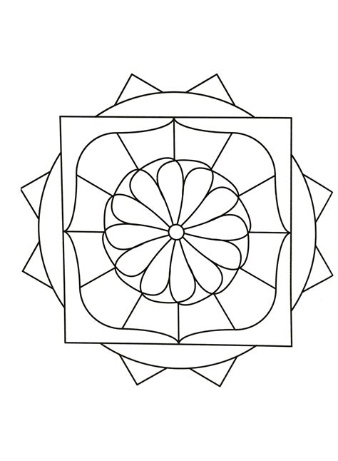 Free coloringpages tumblr coloring pages best of how to draw a cute inspirational wallpaper emo aesthetic aesthetic. Funny Mandala with little flower in the middle - Mandalas with Geometric patterns - 100% ...