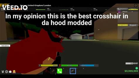 The Best Crosshair In Da Hood Modded Youtube