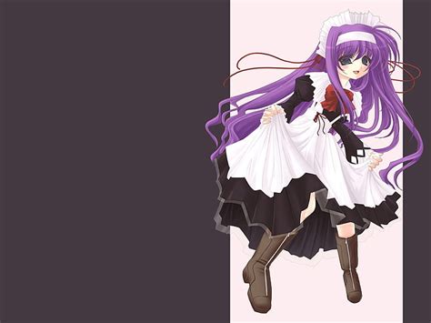 1488x2266px Free Download Hd Wallpaper Purple Haired Girl Maid