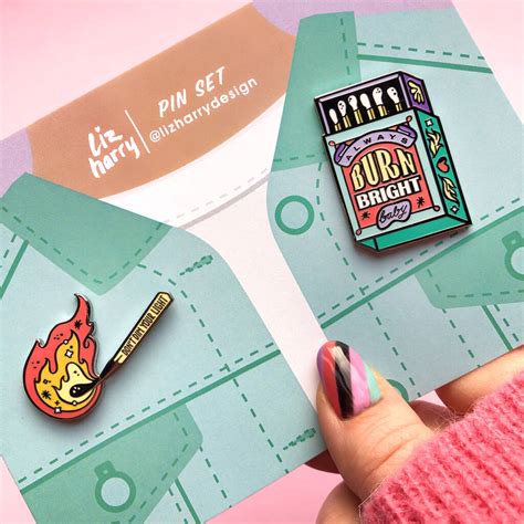 Inspirational Match Enamel Pin Set By Liz Harry Design