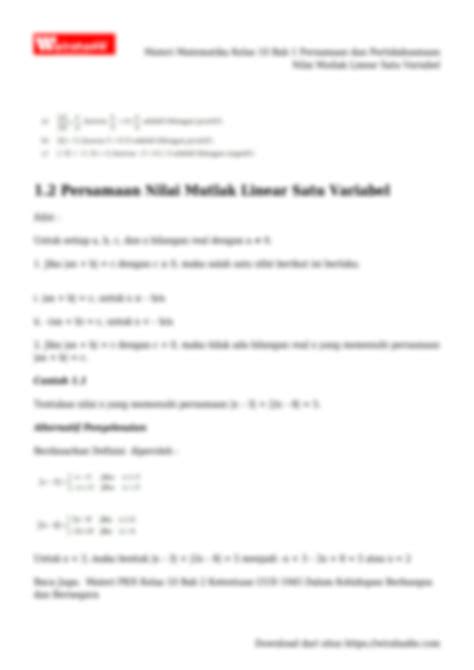 SOLUTION: Materi matematika kelas 10 bab 1 persamaan dan pertidaksamaan
