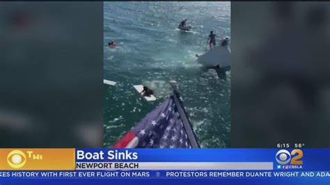 14 Rescued After Boat Sinks Off Newport Harbor Youtube