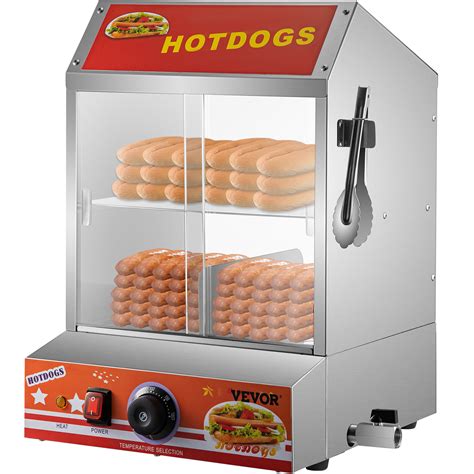Vevor Hot Dog Steamer 2 Tier Hut Steamer For 175 Hot Dogs 40 Buns