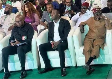 Body Languages Of Obi Sowore And Tinubu At National Peace Accord