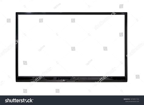 Blank Monitor Television White Screen Texture Stock Photo 1074051722