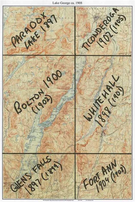 Lake George 1904 Usgs Old Topographic Map Custom Composite Etsy