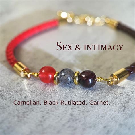 Sex And Intimacy Bracelet Garnet Black Rutilated Carnelian Crystals Beads Bracelet Manifest