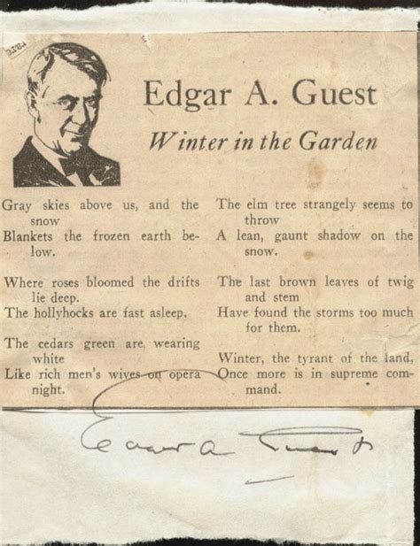 Edgar A. Guest - Poem Signed | HistoryForSale Item 200593