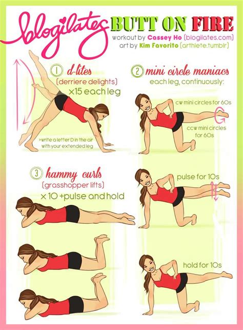 Pilates Butt Workout 23 Fit Butt Infographics That Will Transform