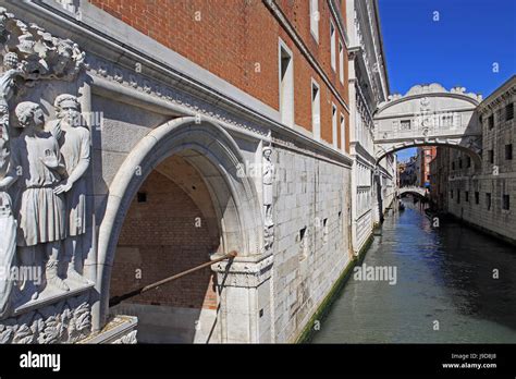 Bridge Of Sighs With Doges Palace Venice Unesco World Heritage Site