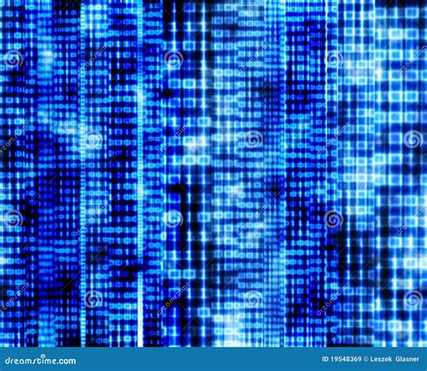 Abstract Binary Code Map Blue Background Stock Photography