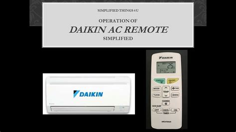 Daikin Symbols On Remote