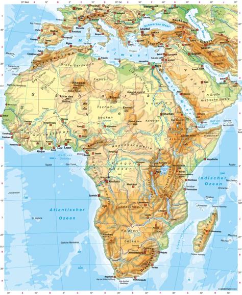 Diercke Weltatlas Kartenansicht Afrika Physische Übersicht 978