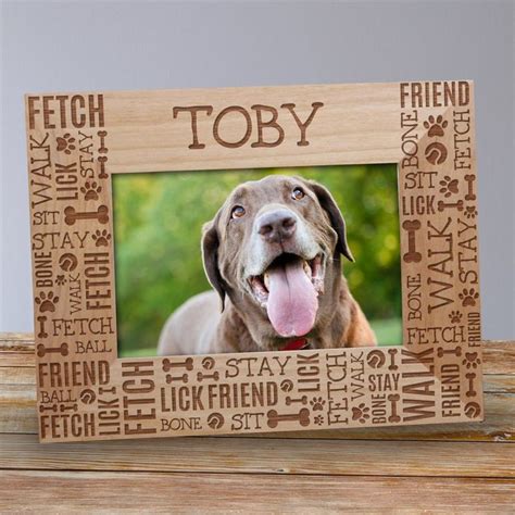 A Wooden Frame With A Dogs Name On It